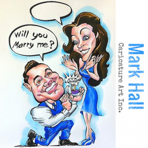 Wedding Proposal in Blue