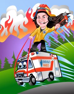 Denver Health Paramedics Caricature Art