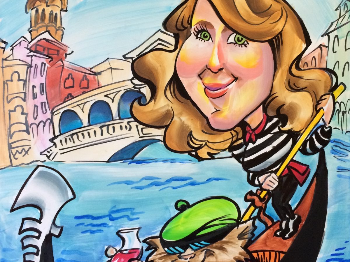 Italy Vacation Mark Hall Caricature Art Inc