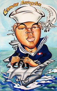 Navy Sailor Caricature Drawing